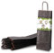 BIOZOYG Flaschentasche Geschenktüten 100 Stück 14 + 8 x 40 cm Schwarz - Papiertüten Weintasche kompostierbar nachhaltig - Flaschentüte Geschenkverpackung Wein Likör Rum