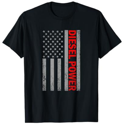 Diesel Power USA Flag Truck Turbo Brothers Mechanic T-Shirt