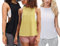 Damen Trainieren Fitness Tanktops Abgeschnitten Ärmellos Fitnessstudio Yoga Betrieb Sportlich Hemden Schwarz Weiß Gelb L