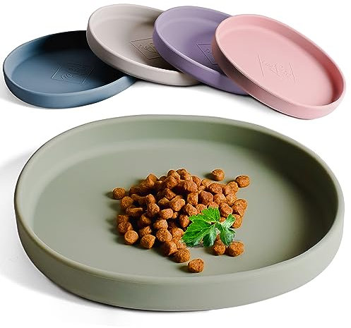 ne&no Futternapf für Katzen [nala Collection] - Flache Futterschale | Silikonnapf Breit | Fressnapf | Silikon Napf | Katzenfutter Teller