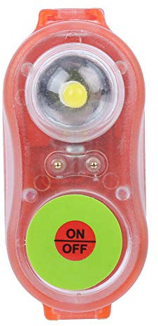 -Lumière Stroboscopique de Gilet de Sauvetage, Lampe de Poche de Sauvetage D'auto-éclairage d'eau de Mer de Lithium de LED Attirent la Lampe Légère pour Le Gilet de Survie d'homme (Orange)