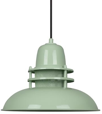 bamyum Hängelampe Leuchtturm, Pendelleuchte Minze, Lampe Ø34 cm Vintage Hängeleuchte Kann als Wohnzimmerlampe, Küchenlampe, Schlafzimmerlampe und Kinderzimmerlampe, E27 Fassung