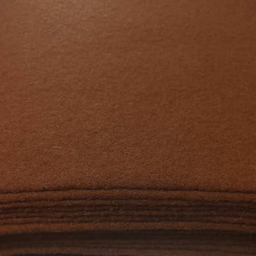 Walkloden Wollstoff Wollwalk Wollfilz Loden uni Stoff ab 0,5m x 1,45m Meterware, Farbe:braun