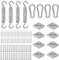 AUMAYCO M5 Markisenbefestigungsset 80 Stück, Heavy Duty Sonnensegel Edelstahl Hardware Kit für Garten Hof Dreieck und Quadrat, Rechteck, Sonnensegel Befestigung von Zubehör