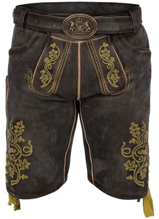 Maddox Herren Lederhose UTZ Dunkelbraun 62