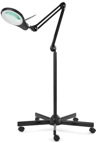 Neatfi Bifocale 1,200 Lumen Super LED Lampada bifocale con Base Rotante a 5 Ruote, Spina Europea, 5 diottrie con 20 diottrie, dimmerabile, Viene Fornito (Nero)