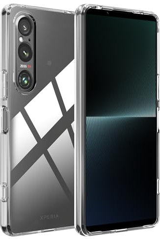 Effcotuo Coque Compatible avec Sony Xperia 1 VI Etui Antichoc Cover Case Housse de Protection en Silicone Soft TPU Souple, Mince et Limpide, Transparent
