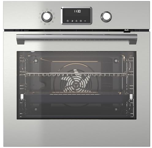 Forneby, forno ad aria forzata a vapore diretto, colore acciaio inox 500