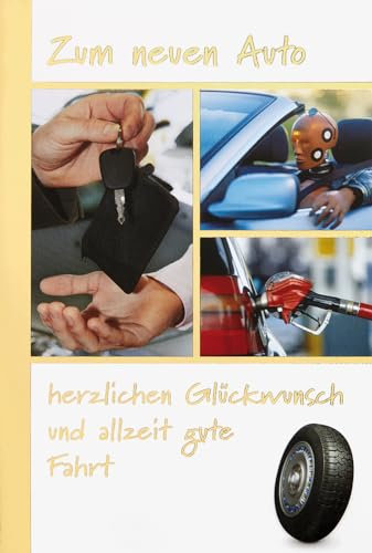 Neues Auto - Glückwunschkarte im Format 11,5 x 17 cm mit