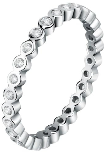 CHRIST Damen-Ring 925er Silber, recycelt Zirkonia 52, Silber 32027303