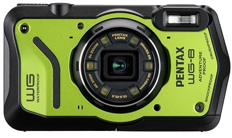 PENTAX WG-8 Green All-Weather Adventure Camera, Featuring Outstanding Waterproof, dustproof, Shock-Resistant Performance, Multi-Application Ring Light for Macro Photography and Webcam Function