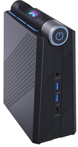 MegaPC Mini Gaming PC, AMD 6900HX (up to 4.9GHz), 16GB RAM, 512GB NVMe SSD, Intel UHD Graphics, RGB Lighting, 3 Modes (Silence/Working/Gaming), WiFi 6, Windows 11 Pro (16GB RAM + 512GB SSD)