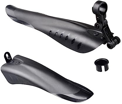 VANZACK 2sätze Mountainbike Schutzblech Verstellbar Schwarz Für Vorder Und Hinterrad Leicht Zu Montieren Hochfeste Materialqualität Für Fahrräder Hinterradfederung