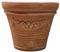 Liscio Toscana Limoni Toscana - Vaso da fiori in terracotta artigianale italiana, 25 cm - 40 cm, assolutamente resistente al gelo, terracotta italiana (40cm, Festone Toscana)