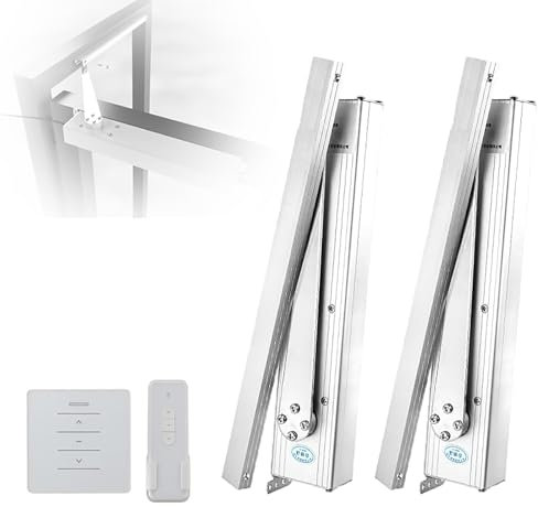 Apriporta Elettrico Automatico, Apriporta con Braccio Oscillante Articolato, Driver per Finestra Verso L'esterno, Apertura Verso L'interno, Chiusura/Apertura della Finestra con Telecomando 2PCS