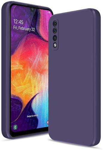 Btstring Coque pour Samsung Galaxy A50 Case, Silicone Étui Souple avec Protection de Caméra, Cover Mince Antichoc avec Microfibre Douce Anti-Rayures, Violet foncé