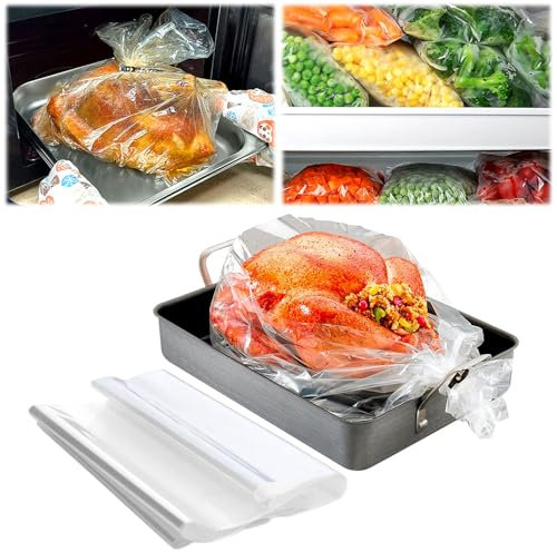 10er Pack Truthahn-Ofenbeutel, groß, Lebensmittelqualität, Ofen, Kochen, Bratbeutel für Huhn, Fleisch, Schinken, Meeresfrüchte, Gemüse (41 x 46 cm)