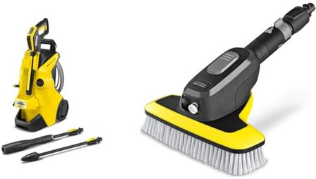 Bundle of Kärcher K 4 Power Control Flex Pressure Washer, Pressure: max. 130 bar, Flow Rate: 420 l/h, Area Coverage: 30 m²/h, Water Filter + Kärcher WB 7 Plus 3-in-1 Corded Electric Wash Brush