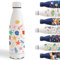 Gourde Isotherme, 500ml Gourde Enfant, Gourde Personnalisée avec Étoile de Mer, Double Paroi Isolante, Bouteille d'eau anti Fuite, Facile à Nettoyer, Thermos pour École, Bureau, Voyage, Sports, Blanc