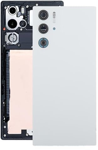 CWONCONGOIN Accesorios de repuesto para teléfono móvil para ZTE Nubia RedMagic 9S Pro / 9S Pro+, tapa trasera de batería de cristal con cubierta de lente de cámara (blanco)