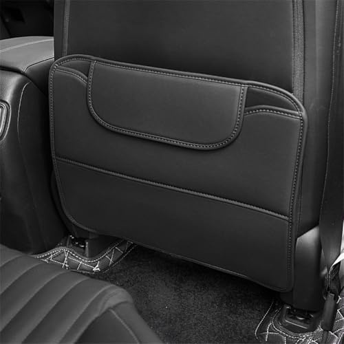 YZYLYW 2 Stück Autositz Schutz Rückseite Kinder für Mercedes Benz GLC X254 2022-2023 2024, Rückenlehnenschutz und Organizer Wasserdicht und Pflegeleicht Zubehör,A/Black