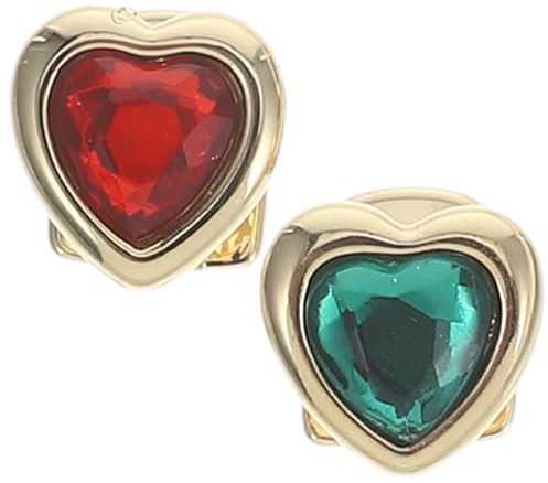 minkissy 2 Stück Pack Hip Hop Zahnschmuck mit Herzförmigen Acryl Strasssteinen Leichter Rapper Grill für Damen und Herren Falsche Zahnkappen für Kostümpartys und Musikvideos