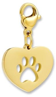 GD GOOD.designs Charms Anhänger mit Karabiner-Verschluss | Kettenanhänger aus 316L Edelstahl | Charm für Bettelarmband in 18K Gold | Wasserfest & Hypoallergen
