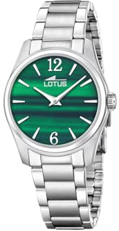 Lotus Damenuhr Analog aus Edelstahl 316L | Quarzuhr, Widerstandsfähiges Mineralglas, Wasserdicht 10 ATM, 19061/5, Classic Steel