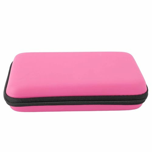 Spielkonsolen-Tragetasche, Hartschale, Schützende Aufbewahrung für den Neuen 3DS XL, 2DS XL mit 8 Spielfächern, Reisefreundliche Tragbare Tasche, Rosa (PINK)