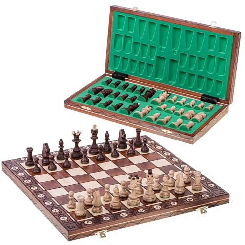 Square - Schach Schachspiel Consul - Schachfiguren & Schachbrett aus Holz - 48 x 48 cm
