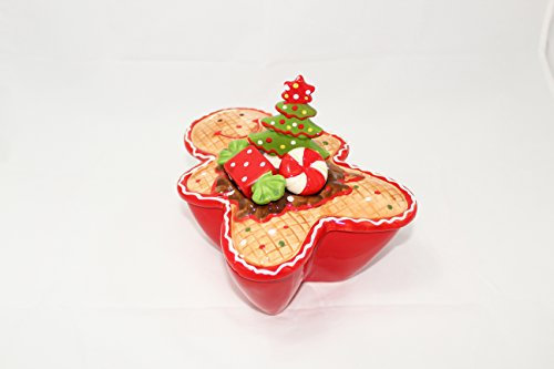 Ceramic Gingerbread Man Jar Christmas Cod. 8002
