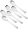 Truber Lot de 6 cuillères à sucre en acier inoxydable 14 cm en forme de coquille pour café, cappuccino, thé expresso, passe au lave-vaisselle