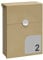 Arregui Tondo S E6725-SIL Cassetta Postale Indiviuale con Segnaletica di Numero, Personalizzabile, da Parete, Con Serratura Coperta, Iridium e Argento, Tamaño S (Correo DIN A5) - 30,5 x 23 x 10 cm