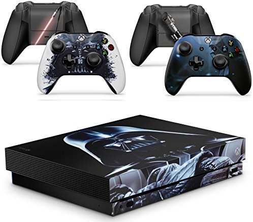 giZmoZ n gadgetZ GNG Xbox ONE X Konsolen-Gehäuseaufkleber, Motiv: Darth Vader inklusive 2er-Set mit Aufklebern für Controller