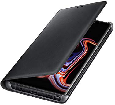 Samsung Original Leather Wallet Cover Case for Galaxy Note 9 - Black