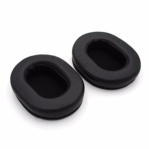 YunYiYi Ersatz-Ohrpolster für Kopfhörer Audio Technica ATH M20 M20X M25 SX1 M30 M30X M30S M35 M40 M40S M40FS M50 M50X M50S MSR7 (Leder)
