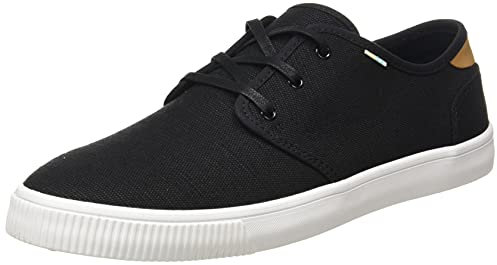 TOMS Men's Carlo Sneaker, Black White, 9 UK