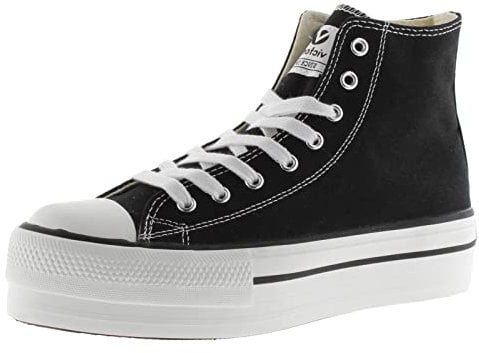 victoria Botín Tribu Lona & Doble Plataforma 1061101 para Mujer Negro 40