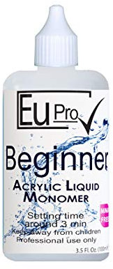 Acrylic Nail Liquid Monomer Beginner, Slow Setting 100ml bottle salon nails system Easy pour spout