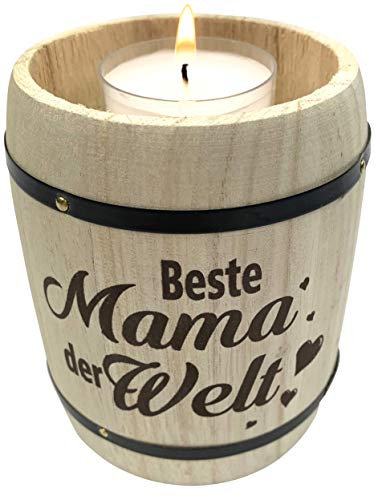 Geschenk für Mama Teelichthalter - Geschenkidee Muttertag - Beste Mama der Welt Muttertagsgeschenk