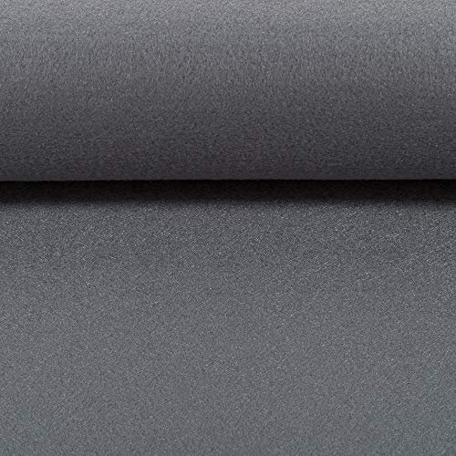 Hochwertiger Bastel-Filz 5 mm stark 670g/qm- Taschenfilz - 45 cm breit Meterware (Grau)