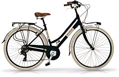 Via Veneto Retro-Fahrrad, Aluminium, Damenrad, von AIRBICI - Mattschwarz