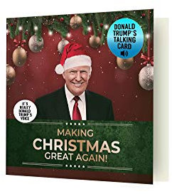 Sprechender Trump-Weihnachtskarte – Präsidentschaftshimmel plus echte Stimme Weihnachtsnachricht von Trump – Ein Weihnachtsgruß vom Präsidenten der Vereinigten Staaten – inklusive Umschlag