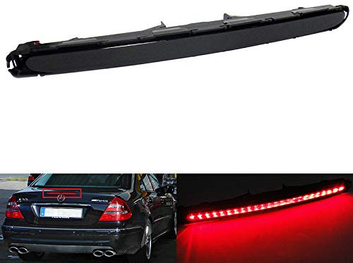 RZG Schwarze Rauchglas Rückraumbremse für den Kofferraum, mittige dritte Bremsleuchte für 2002-2006 MB E-Klasse Limousine W211 Pre-LCI