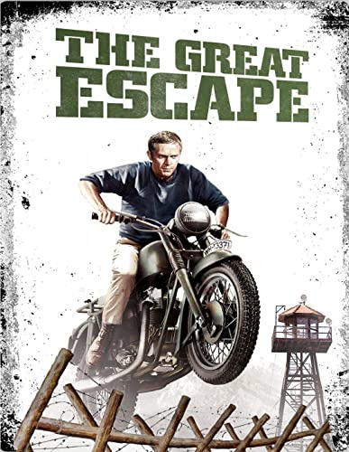 Tin Sign Wanddekoration, Vintage-Stil, Retro-Stil, Motiv: Man Cave, Bar, Kneipe, Schuppen, Geschenk, Aluminium, Metall, Wanddekoration, inspiriert vom Film The Great Escape Steve McQueen War