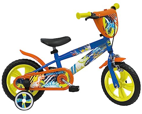Mondo Toys - Dinosaur Fahrrad -Kinder/Mädchen – Größe 12 Zoll – Rollen und Bremse vorne/hinten – 25628