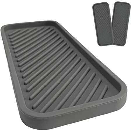 SOQKEEN Estropajo Organizador de Silicona, 2 Pieza Jabonera Baño Antideslizante Organizador de Baño Bandeja Baño, Soporte de Esponja Organizador Fregadero Cocina para Encimera de Baño de Cocina