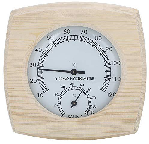 Psytfei Sauna Thermometer Hygrometer, Holz Thermo Hygrometer Thermometer Hygrometer Sauna Zubehör Für Saunaraum Badezimmer
