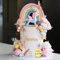 47 PCS Unicorn Cake Toppers - Rainbow Cake Decorations with Butterflies, Balls & Happy Birthday Designs for Boys & Girls