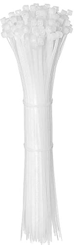 1000 Pieces White Cable Ties, 100mm x 3mm, 4 Premium Tie Wraps, Self Locking Plastic Tie Wraps, Small Nylon Zip Ties for Home Office Garage and Workshop
